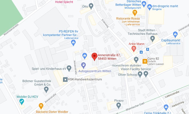 Karte Annenstraße und umgebung